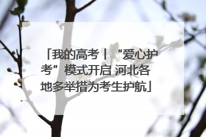 我的高考丨“爱心护考”模式开启 河北各地多举措为考生护航