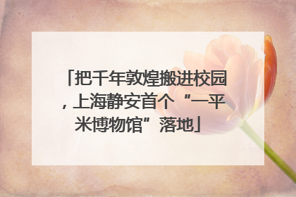 把千年敦煌搬进校园，上海静安首个“一平米博物馆”落地