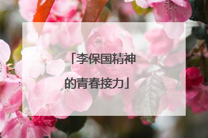 李保国精神的青春接力