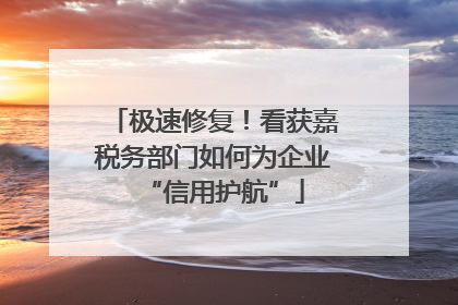极速修复！看获嘉税务部门如何为企业“信用护航”
