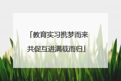 教育实习携梦而来 共促互进满载而归
