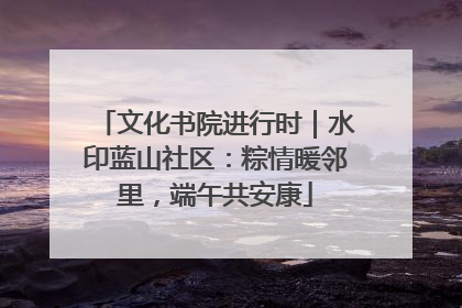 文化书院进行时｜水印蓝山社区：粽情暖邻里，端午共安康