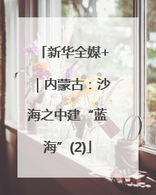新华全媒+｜内蒙古：沙海之中建“蓝海”(2)