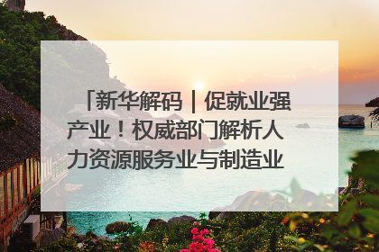 新华解码｜促就业强产业！权威部门解析人力资源服务业与制造业融合发展试点