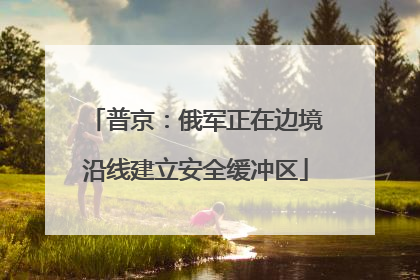 普京：俄军正在边境沿线建立安全缓冲区