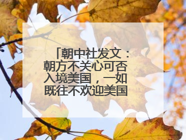 朝中社发文：朝方不关心可否入境美国，一如既往不欢迎美国人入境朝鲜