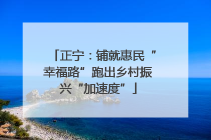 正宁：铺就惠民“幸福路”跑出乡村振兴“加速度”