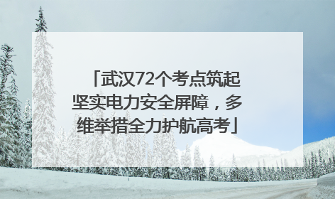 武汉72个考点筑起坚实电力安全屏障，多维举措全力护航高考