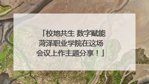 校地共生 数字赋能 菏泽职业学院在这场会议上作主题分享！