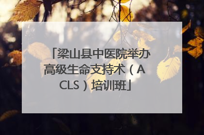 梁山县中医院举办高级生命支持术（ACLS）培训班