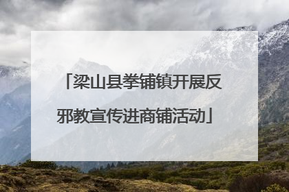 梁山县拳铺镇开展反邪教宣传进商铺活动