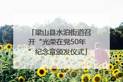 梁山县水泊街道召开“光荣在党50年”纪念章颁发仪式