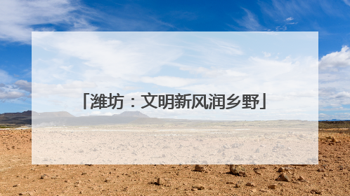 潍坊：文明新风润乡野