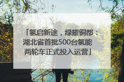 氢启新途，绿耀铜都：湖北省首批500台氢能两轮车正式投入运营
