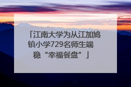 江南大学为从江加鸠镇小学729名师生端稳“幸福餐盘”