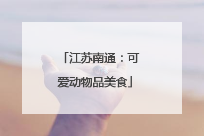 江苏南通：可爱动物品美食
