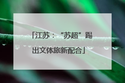 江苏：“苏超”踢出文体旅新配合