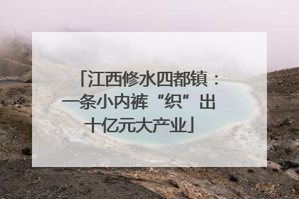 江西修水四都镇：一条小内裤“织”出十亿元大产业