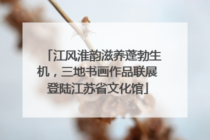 江风淮韵滋养蓬勃生机，三地书画作品联展登陆江苏省文化馆