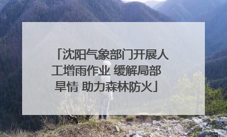 沈阳气象部门开展人工增雨作业 缓解局部旱情 助力森林防火