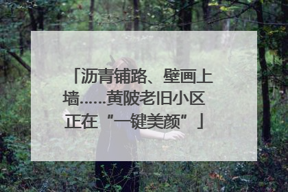 沥青铺路、壁画上墙……黄陂老旧小区正在“一键美颜”