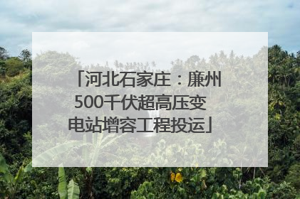 河北石家庄：廉州500千伏超高压变电站增容工程投运