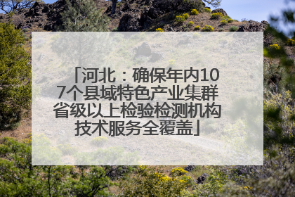河北：确保年内107个县域特色产业集群省级以上检验检测机构技术服务全覆盖