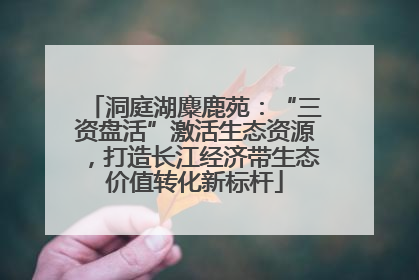 洞庭湖麋鹿苑：“三资盘活”激活生态资源，打造长江经济带生态价值转化新标杆
