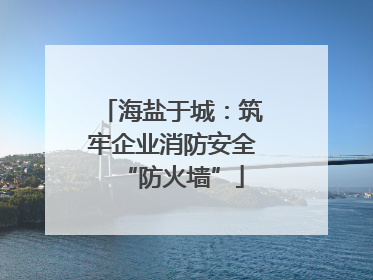 海盐于城：筑牢企业消防安全“防火墙”