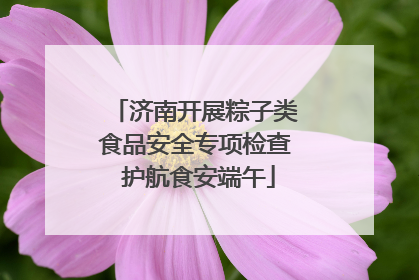 济南开展粽子类食品安全专项检查 护航食安端午