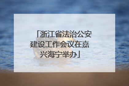 浙江省法治公安建设工作会议在嘉兴海宁举办