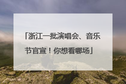 浙江一批演唱会、音乐节官宣！你想看哪场
