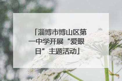淄博市博山区第一中学开展“爱眼日”主题活动