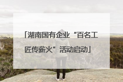 湖南国有企业“百名工匠传薪火”活动启动