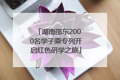 湖南邵东2000名学子乘专列开启红色研学之旅