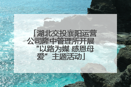 湖北交投襄阳运营公司隆中管理所开展“以路为媒 感恩母爱”主题活动