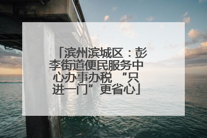 滨州滨城区：彭李街道便民服务中心办事办税 “只进一门”更省心
