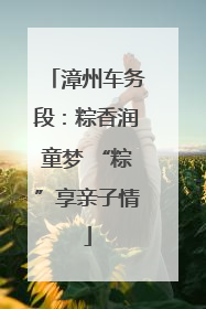 漳州车务段：粽香润童梦 “粽”享亲子情