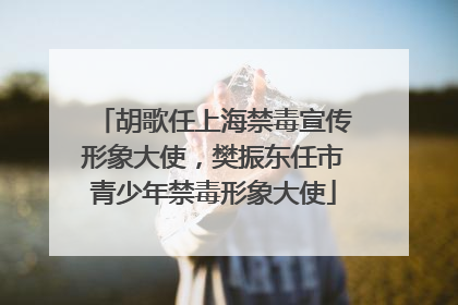 胡歌任上海禁毒宣传形象大使，樊振东任市青少年禁毒形象大使