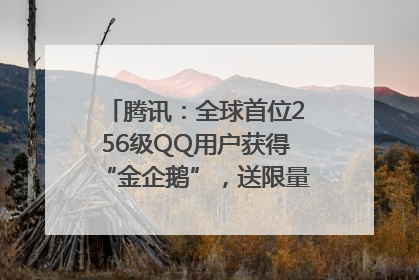 腾讯：全球首位256级QQ用户获得“金企鹅”，送限量版神秘惊喜等礼物