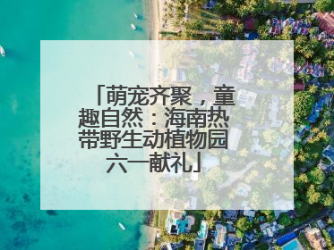 萌宠齐聚，童趣自然：海南热带野生动植物园六一献礼