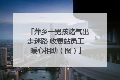 萍乡一男孩赌气出走迷路 收费站员工暖心相助（图）