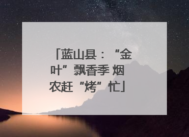 蓝山县：“金叶”飘香季 烟农赶“烤”忙