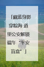 藏蓝身影穿粽海 道里公安解锁端午“平安盲盒”