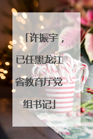 许振宇，已任黑龙江省教育厅党组书记