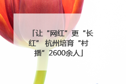 让“网红”更“长红” 杭州培育“村播”2600余人