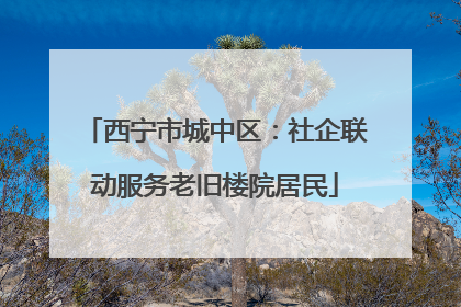 西宁市城中区：社企联动服务老旧楼院居民