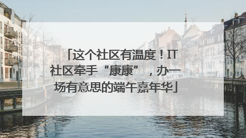 这个社区有温度！IT社区牵手“康康”，办一场有意思的端午嘉年华