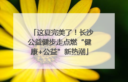 这夏完美了！长沙公益健步走点燃“健康+公益”新热潮