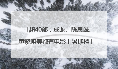 超40部，成龙、陈思诚、黄晓明等都有电影上暑期档